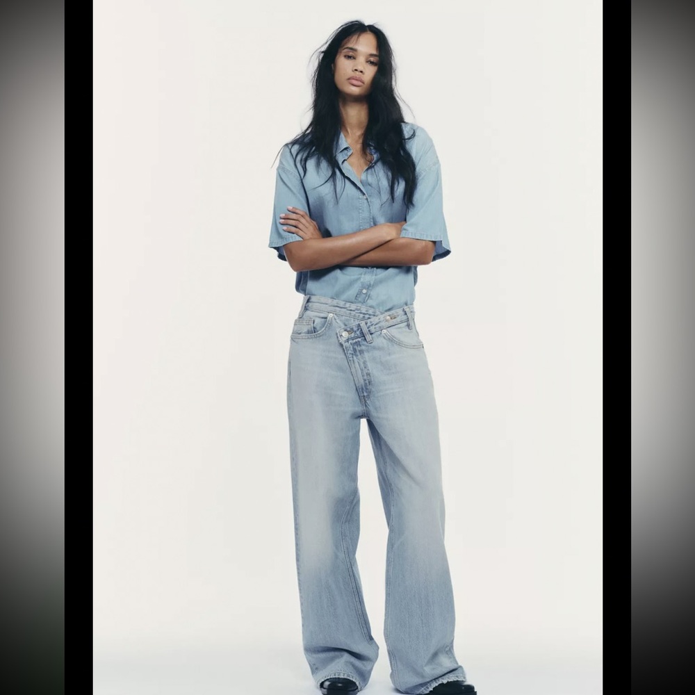 Classic Light Blue wide leg Women's Jeans